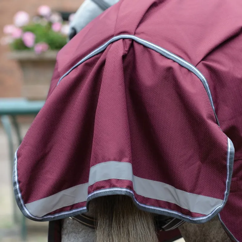 WeatherBeeta ComFiTec Plus Dynamic II 220g Turnout Blanket - Maroon/Grey-3
