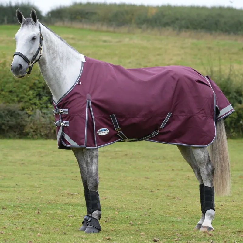 WeatherBeeta ComFiTec Plus Dynamic II 100g Turnout Blanket - Maroon/Grey