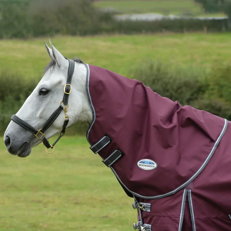 WeatherBeeta ComFiTec Plus Dynamic II 100g Turnout Neck - Maroon/Grey-1