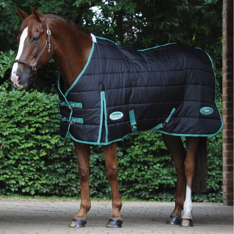 WeatherBeeta Green-Tec 150g Stable Blanket - Black/Bottle Green - 4ft0