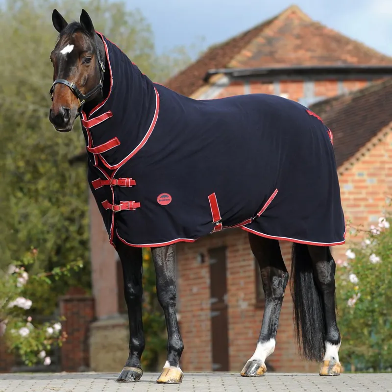 WeatherBeeta Fleece Cooler Combo Neck Sheet - Navy/Red/White-1