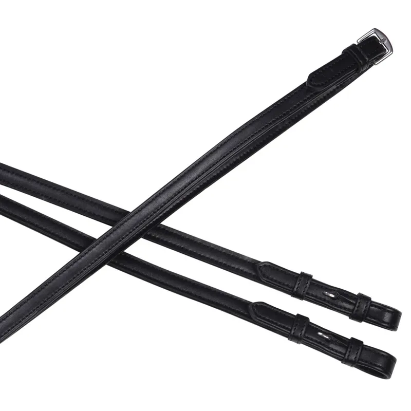 Collegiate Syntovia+ Plain Flat Reins - Black