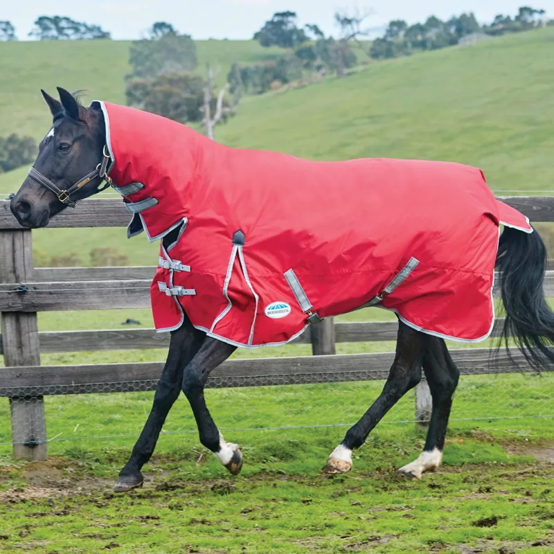 WeatherBeeta ComFiTec Classic 300g Combo Turnout Blanket - Red/Silver