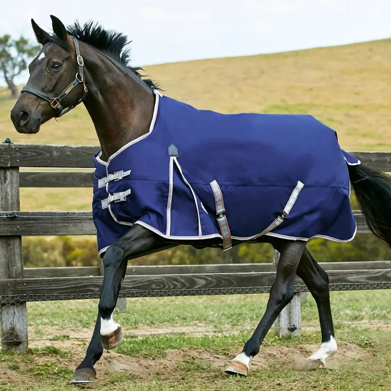 WeatherBeeta ComFiTec Essential 220g Turnout Blanket - Navy/Silver-1