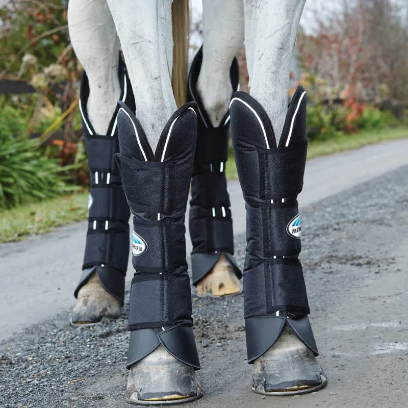 WeatherBeeta Deluxe Travel Boots - Navy/Red/White-1
