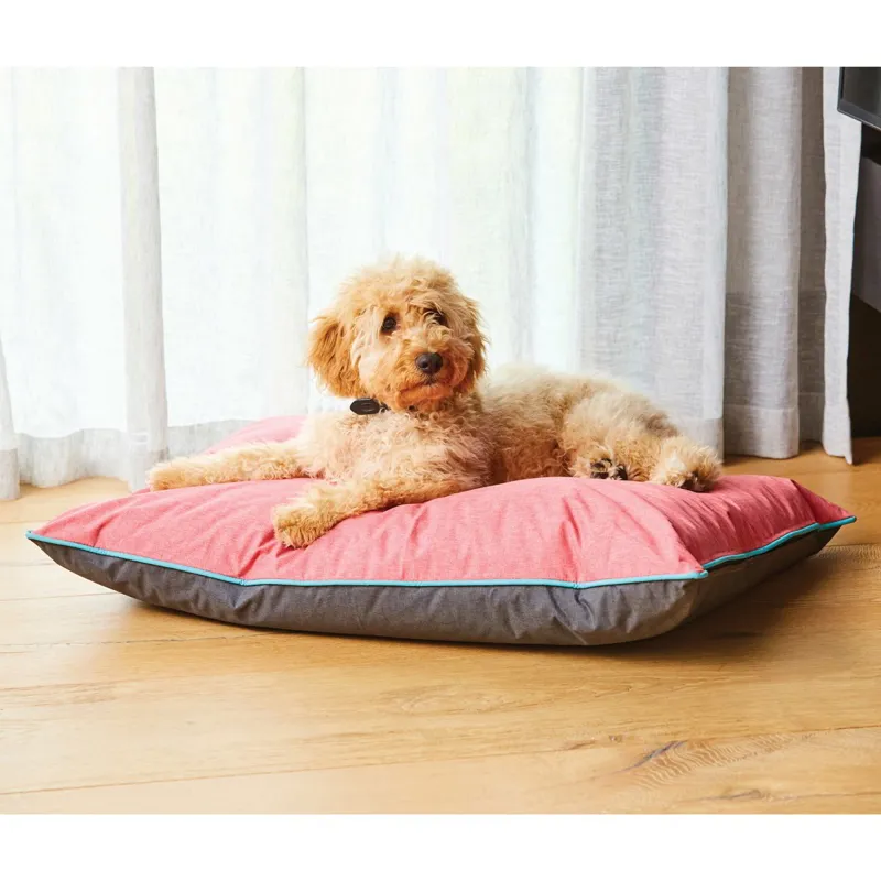 WeatherBeeta Waterproof Pillow Dog Bed - Gray/Pink-1