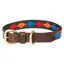 WeatherBeeta Polo Dog Collar - Beaufort Brown/Red/Orange/Blue