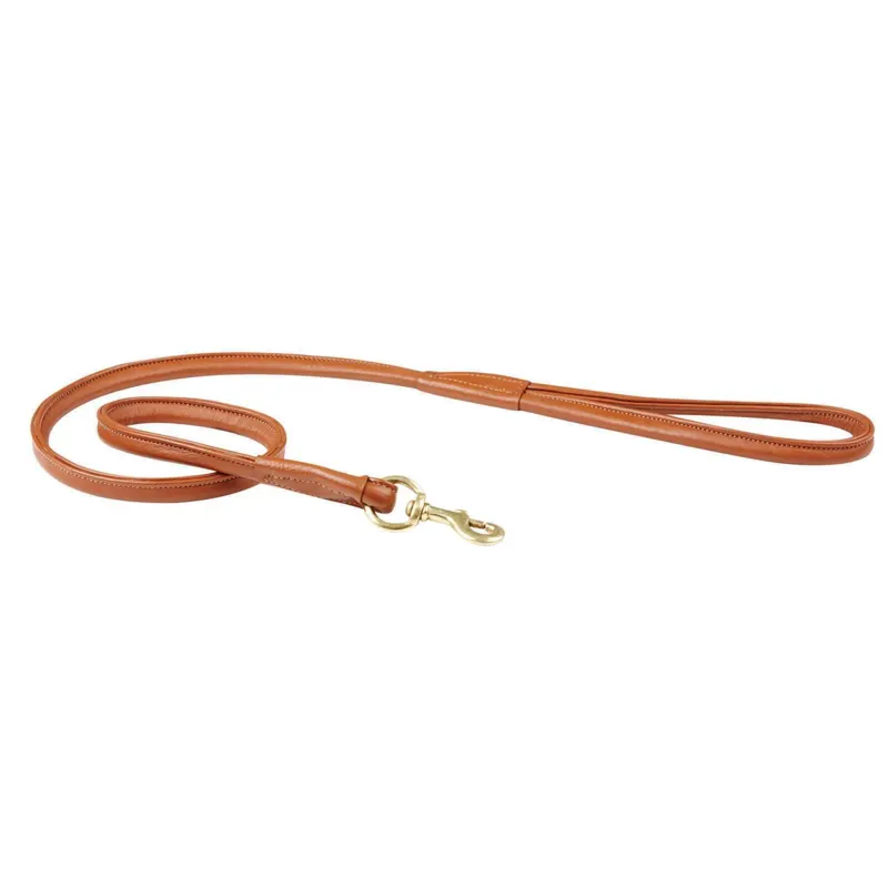 WeatherBeeta Rolled Leather Dog Leash - Tan