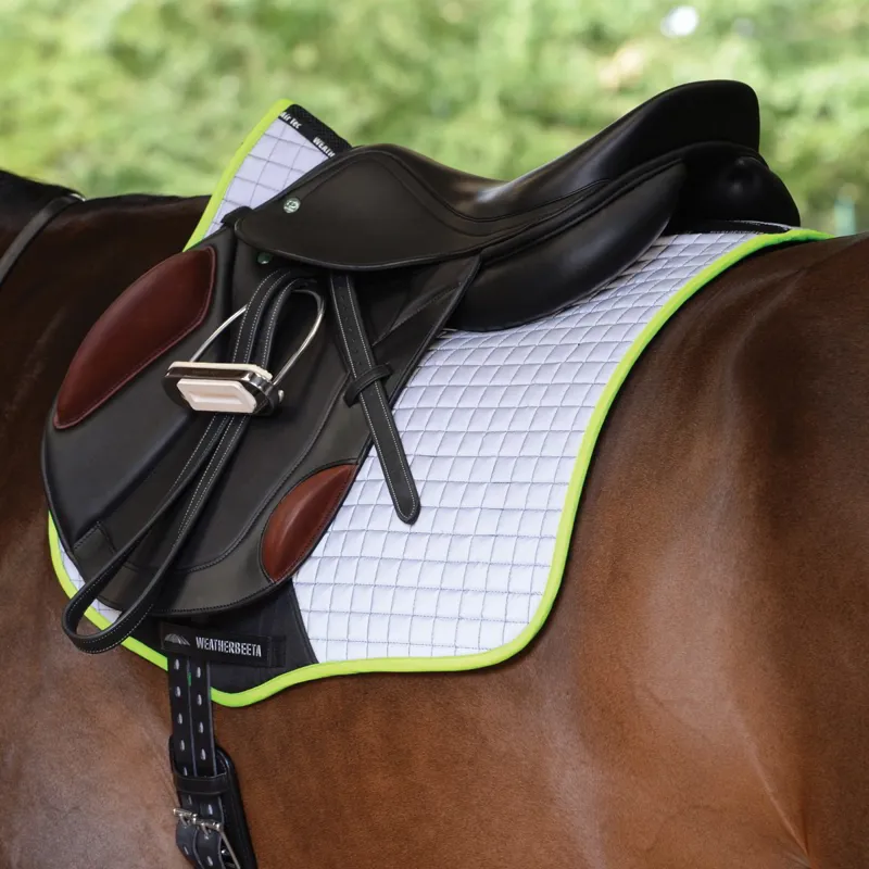 WeatherBeeta Reflective Prime All Purpose Saddle Pad - Silver/Yellow-1