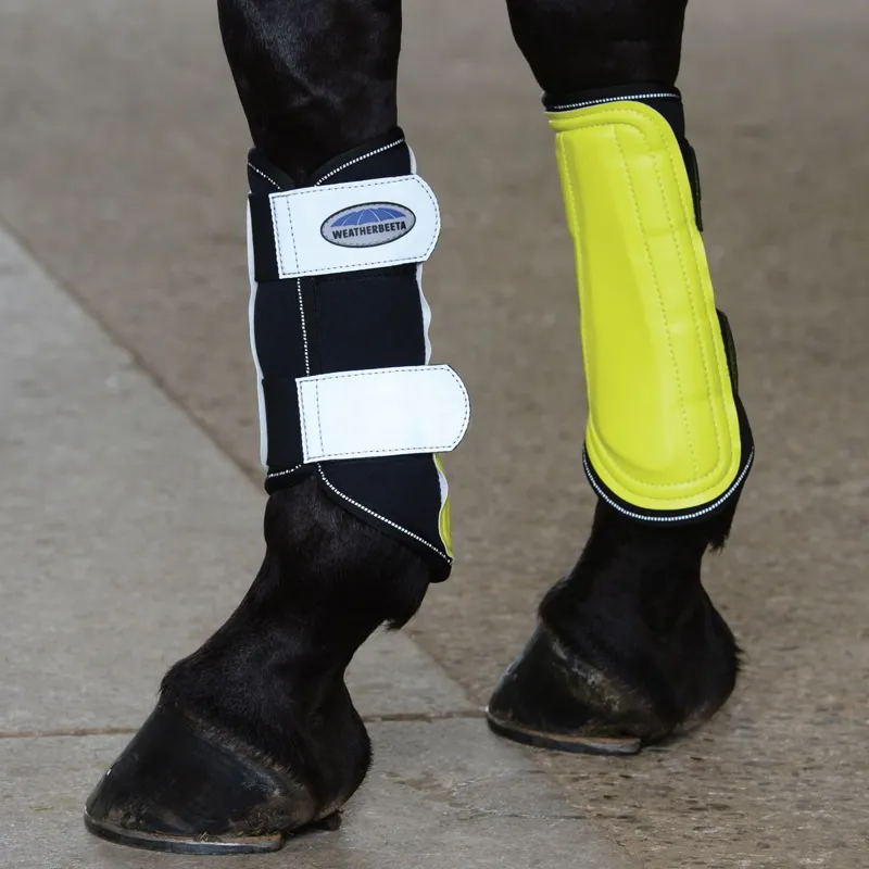 WeatherBeeta Reflective Brushing Boots - Yellow/Silver