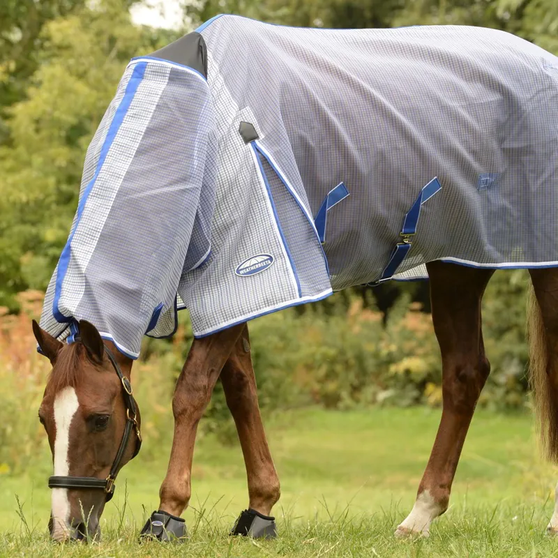 WeatherBeeta ComFiTec Ripshield Plus Fly Sheet With Belly Wrap - White-1