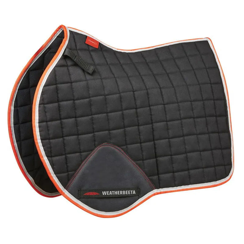 WeatherBeeta Therapy-Tec All Purpose Saddle Pad - Black/Silver/Red