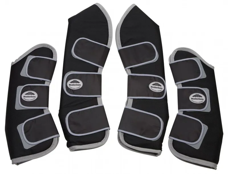 WeatherBeeta Shipping Boots Set of 4 - Black/Silver