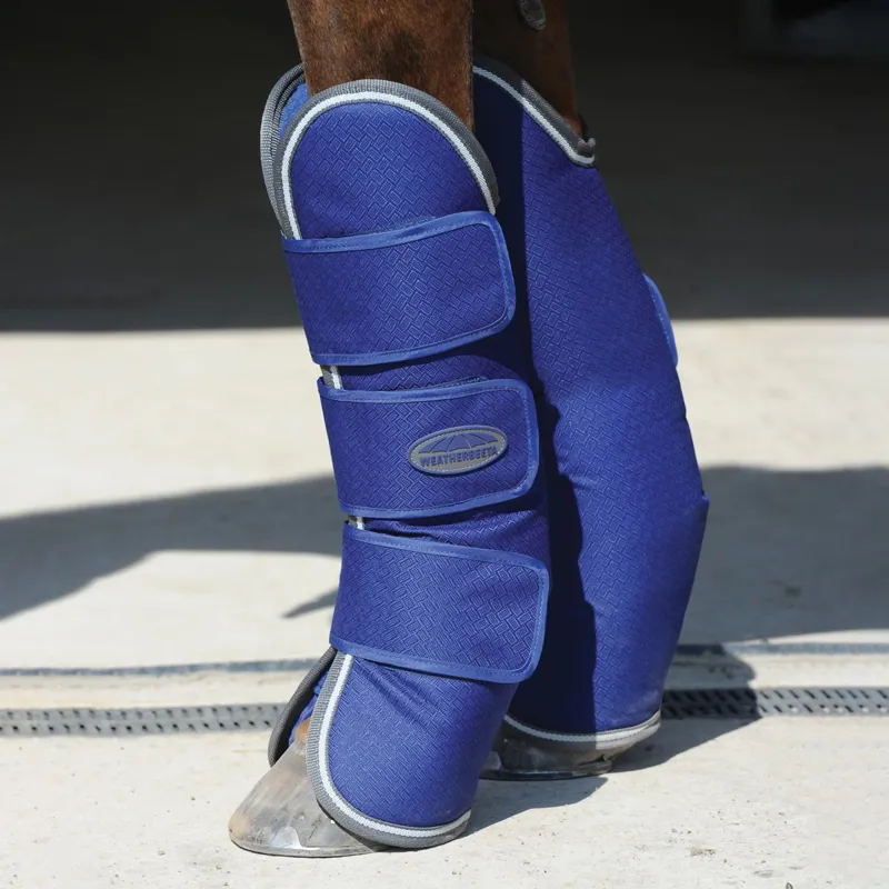 WeatherBeeta Wide Tab Shipping Boots - Dark Blue/Grey/White