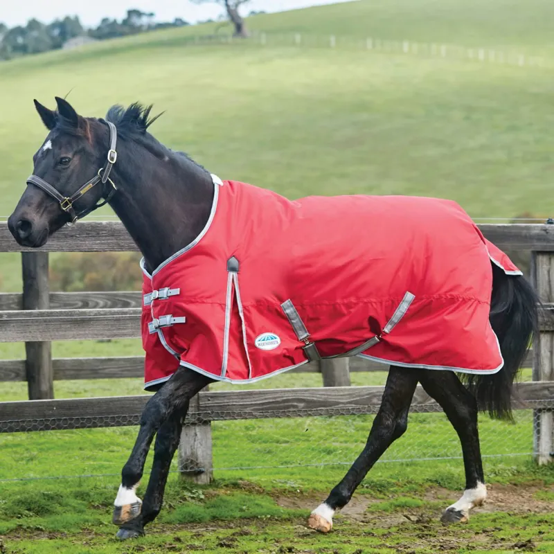 WeatherBeeta ComFiTec Classic 220g Standard Neck Turnout - Red/Silver-1
