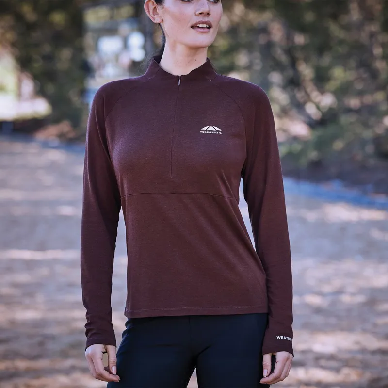 WeatherBeeta Bamboo Long Sleeve Women's Base Layer - Mulberry-3