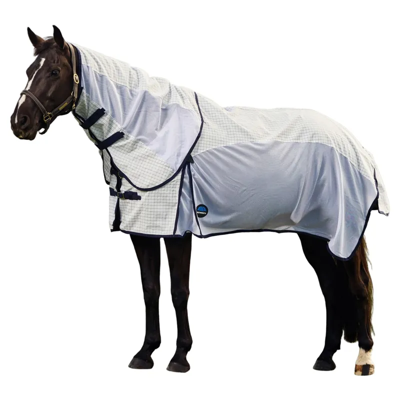 WeatherBeeta ComFiTec Airstream Combo Neck Fly Sheet - White/Navy-8