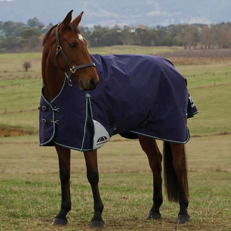 WeatherBeeta ComFiTec Plus Dynamic 100g High Neck Turnout Blanket - Navy-1