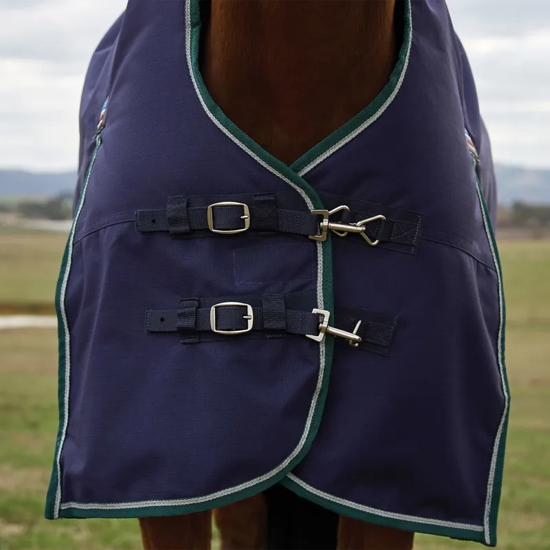 WeatherBeeta ComFiTec Plus Dynamic 100g High Neck Turnout Blanket - Navy-4