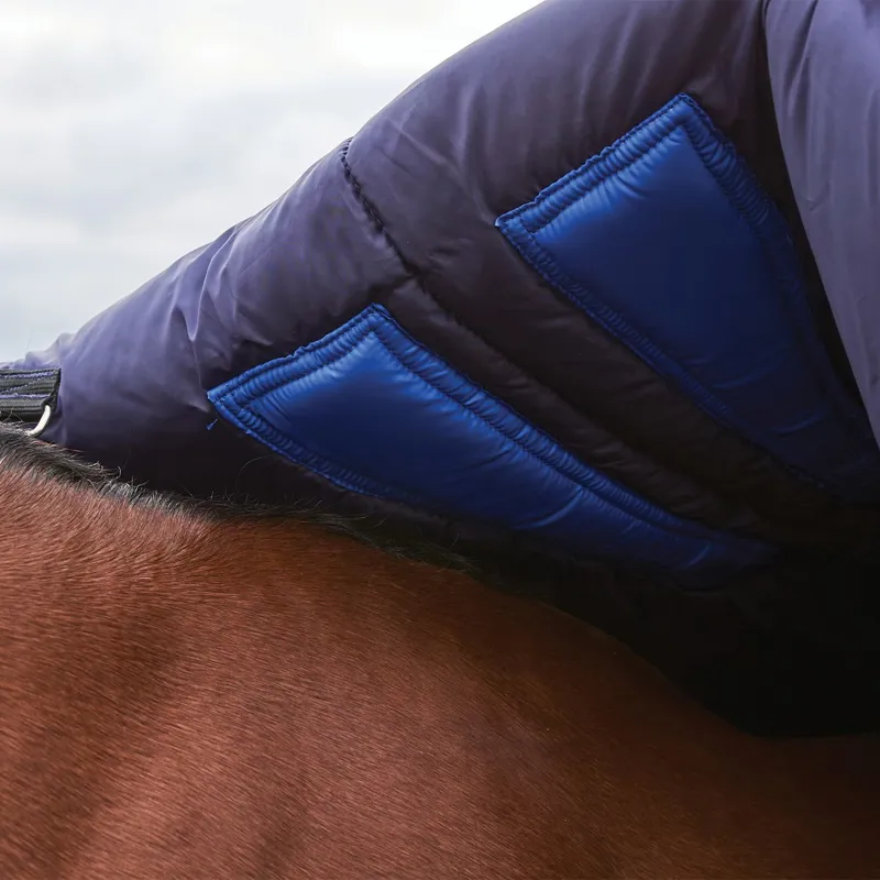 WeatherBeeta ComFiTec Plus Dynamic 100g High Neck Turnout Blanket - Navy-8