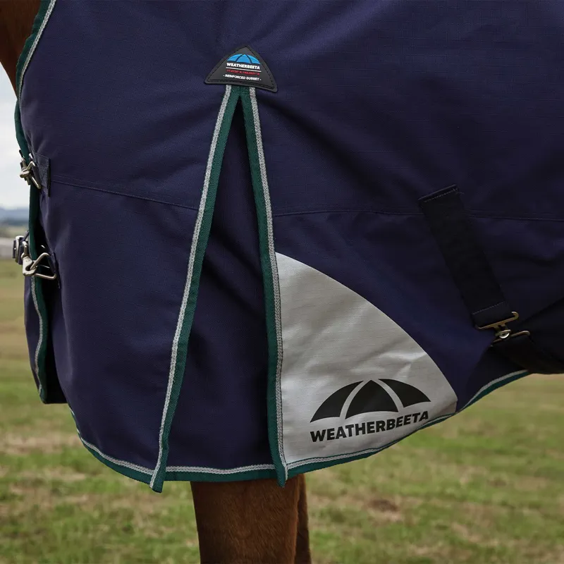 WeatherBeeta ComFiTec Plus Dynamic 100g High Neck Turnout Blanket - Navy-6