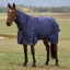 WeatherBeeta ComFiTec Prelim 220g Combo Turnout Blanket - Navy Plaid
