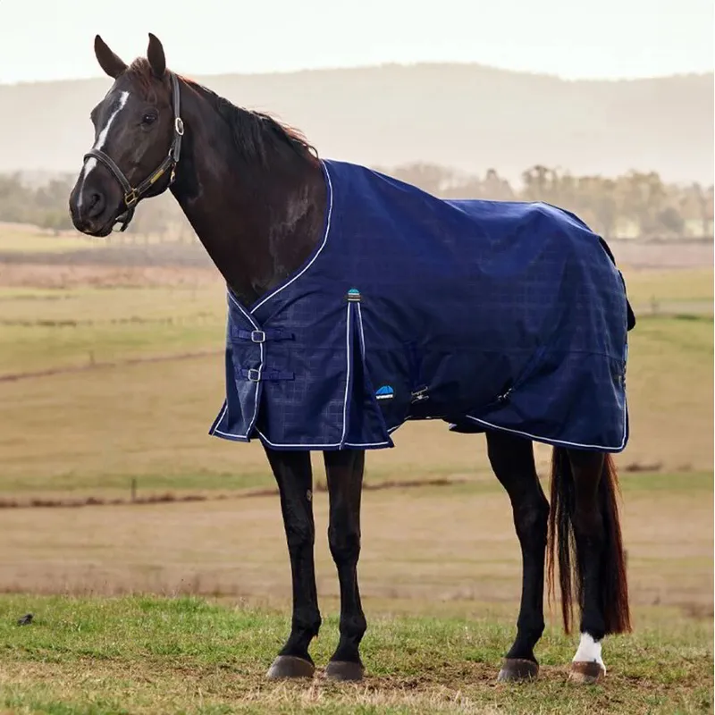 WeatherBeeta ComFiTec Prelim 220g Turnout Blanket - Navy Plaid
