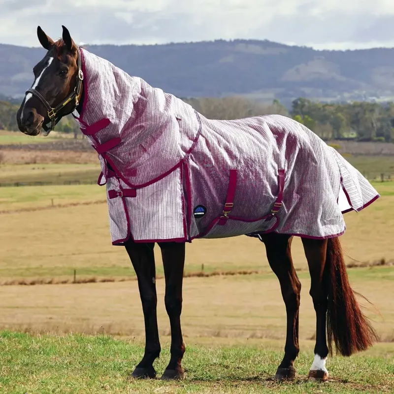 WeatherBeeta ComFiTec Ripshield Plus Fly Sheet - White/Burgundy
