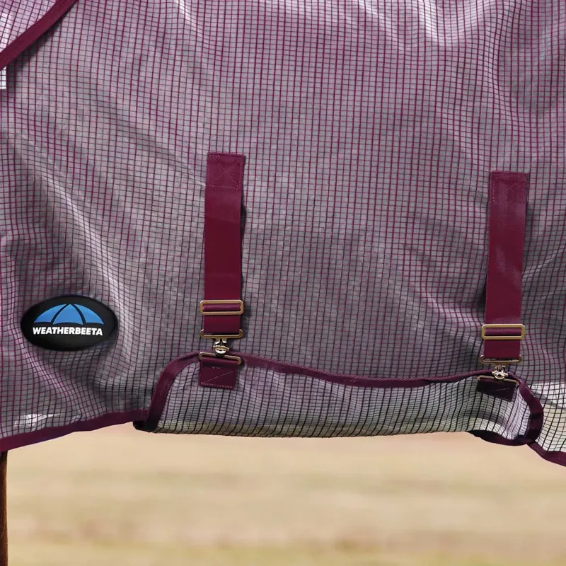 WeatherBeeta ComFiTec Ripshield Plus Fly Sheet - White/Burgundy-3