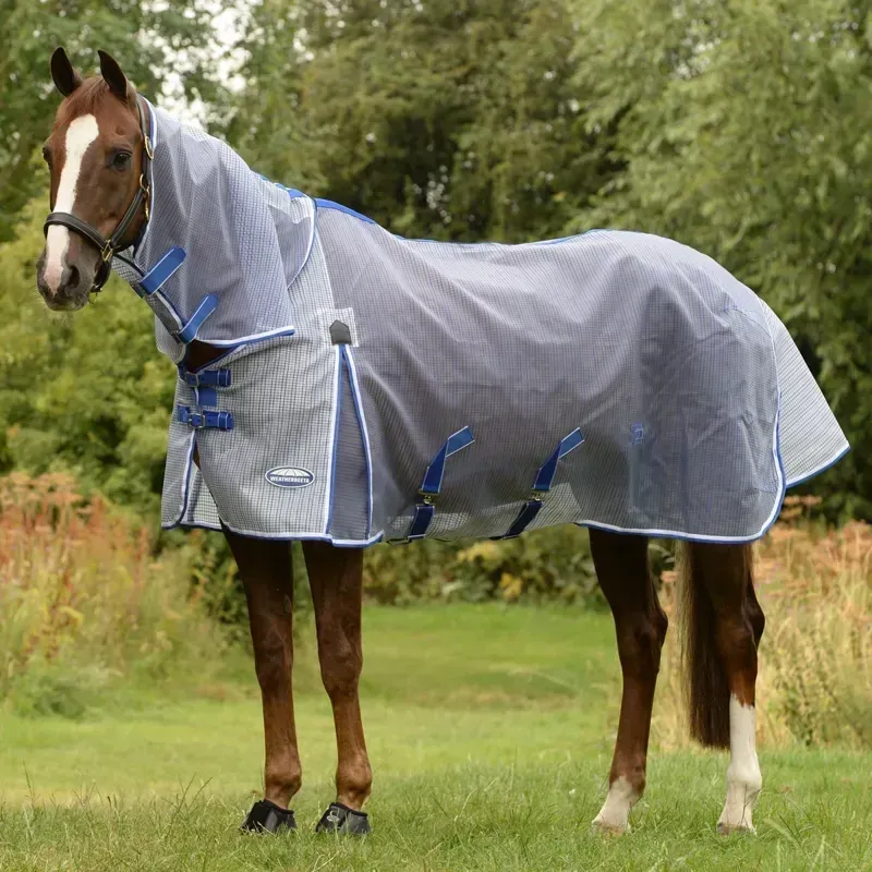 WeatherBeeta ComFiTec Ripshield Plus Fly Sheet With Belly Wrap - White