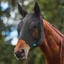 WeatherBeeta ComFiTec Stretch Fly Mask with Ears - Charcoal/Black