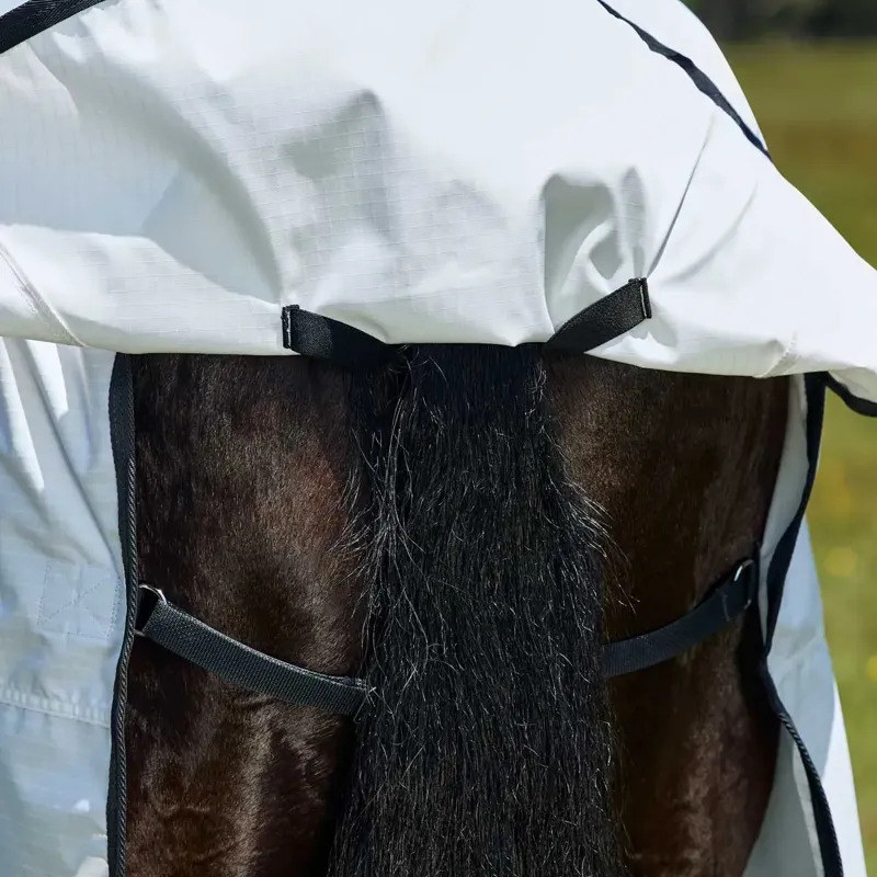 WeatherBeeta Sweet Itch Shield Combo Neck Fly Sheet - White/Charcoal-6