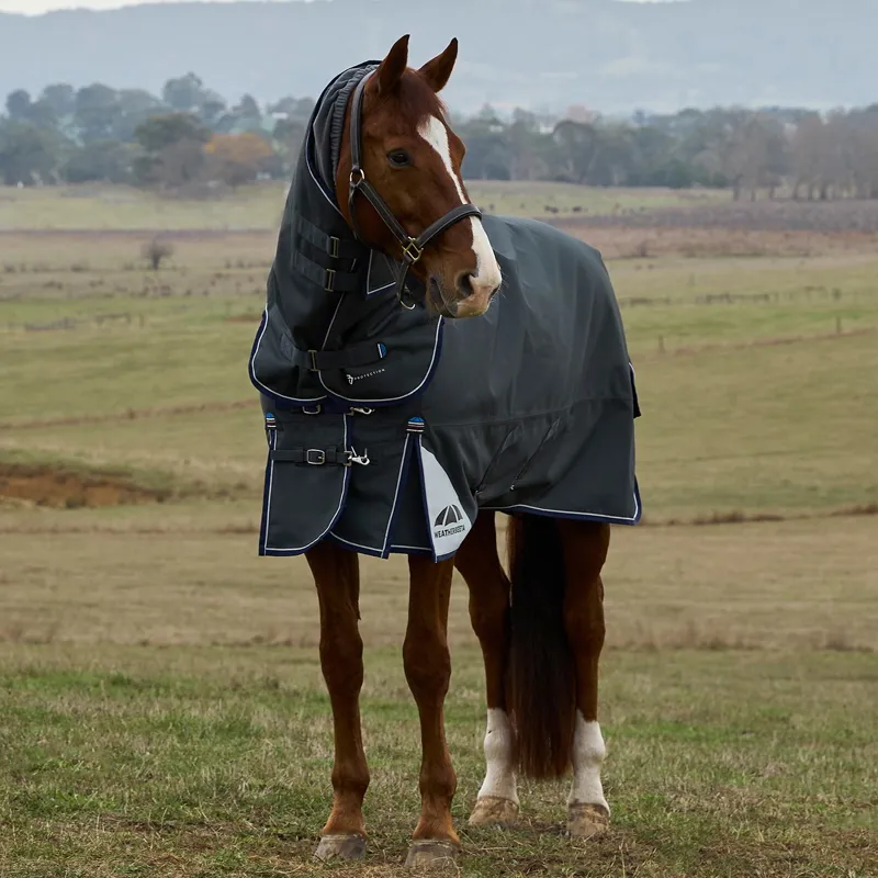 WeatherBeeta ComFiTec Ultra 100g Detach-A-Neck Turnout Blanket - Charcoal