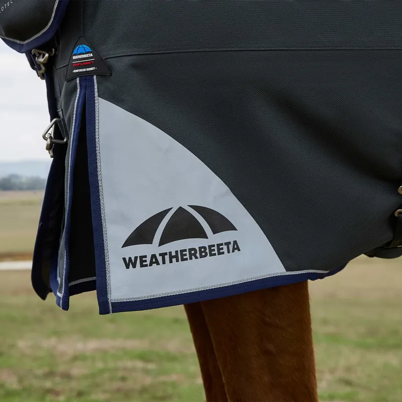 WeatherBeeta ComFiTec Ultra 100g Detach-A-Neck Turnout Blanket - Charcoal-6