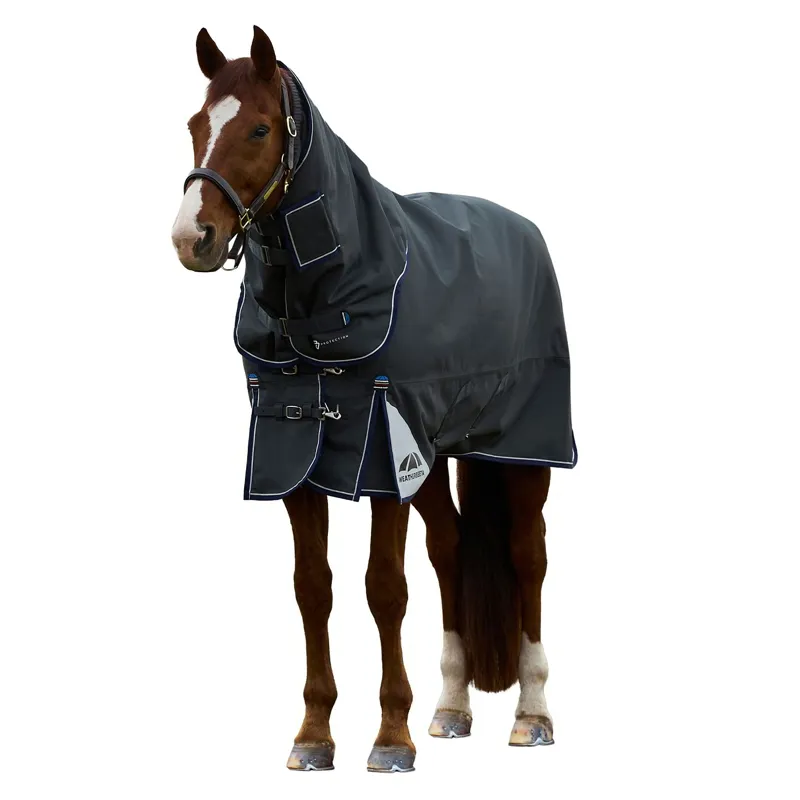 WeatherBeeta ComFiTec Ultra 100g Detach-A-Neck Turnout Blanket - Charcoal-1