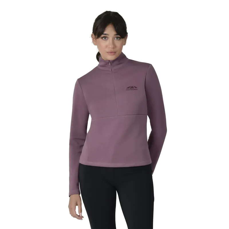 WeatherBeeta Copper Womens Quarter Zip Long Sleeve Top - Mauve