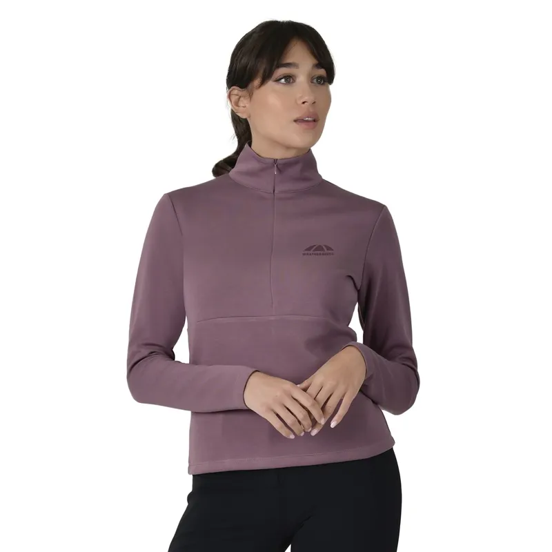 WeatherBeeta Copper Womens Quarter Zip Long Sleeve Top - Mauve-1