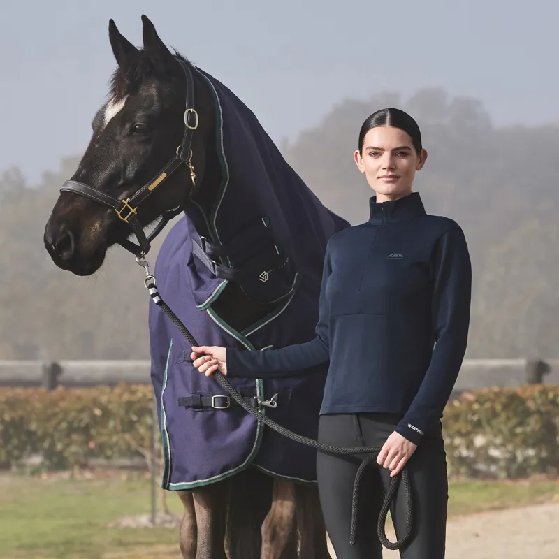 WeatherBeeta Copper Womens Quarter Zip Long Sleeve Top - Navy-3