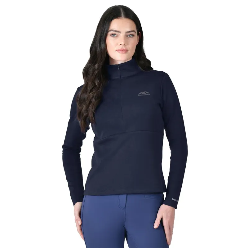 WeatherBeeta Copper Womens Quarter Zip Long Sleeve Top - Navy