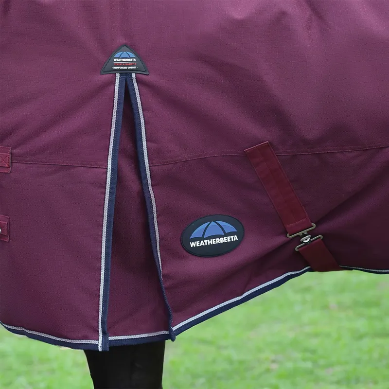 WeatherBeeta ComFiTec Essential 0g Standard Turnout Blanket - Burgundy-3