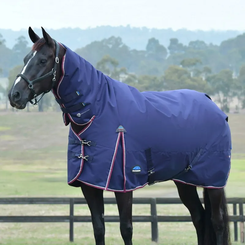 WeatherBeeta ComFiTec Essential 220g Combo Turnout Blanket - Navy-1
