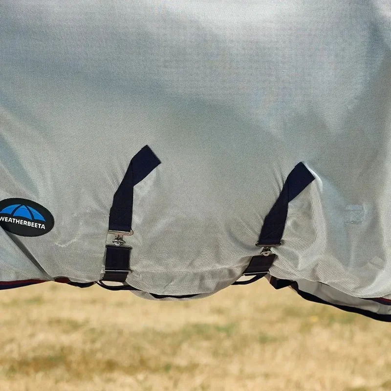 WeatherBeeta ComFiTec Airflow II DetachANeck Fly Sheet - Grey/Navy-13