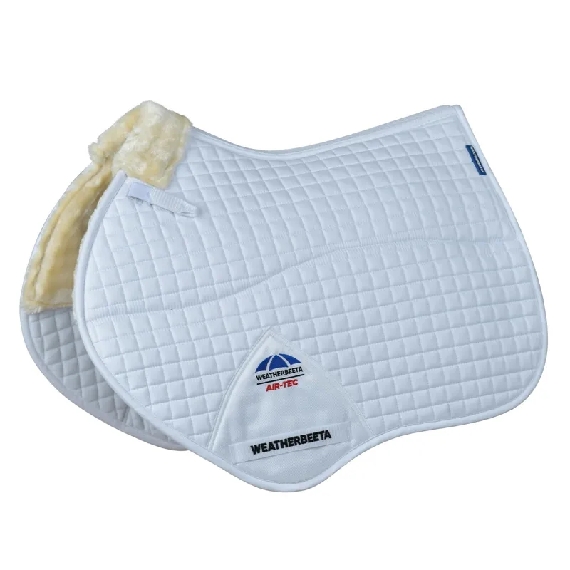 WeatherBeeta Prime Air-Tec Comfy Fleece Jump Saddle Pad - White