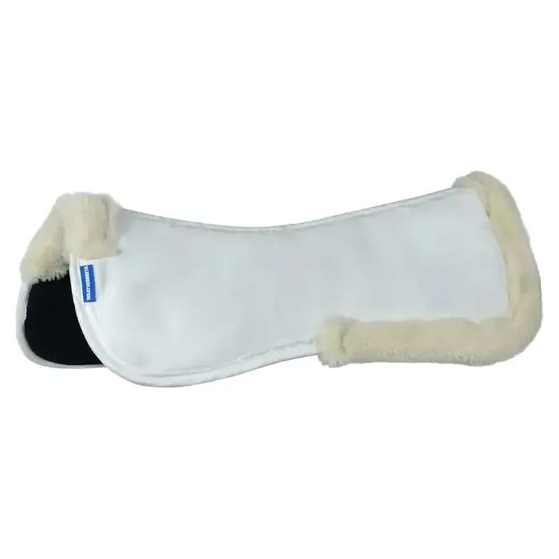 WeatherBeeta Memory Foam Comfort Fleece Edged Half Pad - White