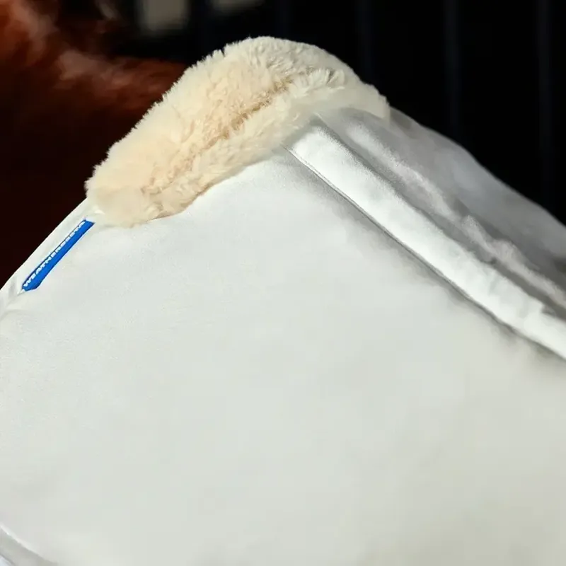 WeatherBeeta Memory Foam Comfort Fleece Edged Half Pad - White-2