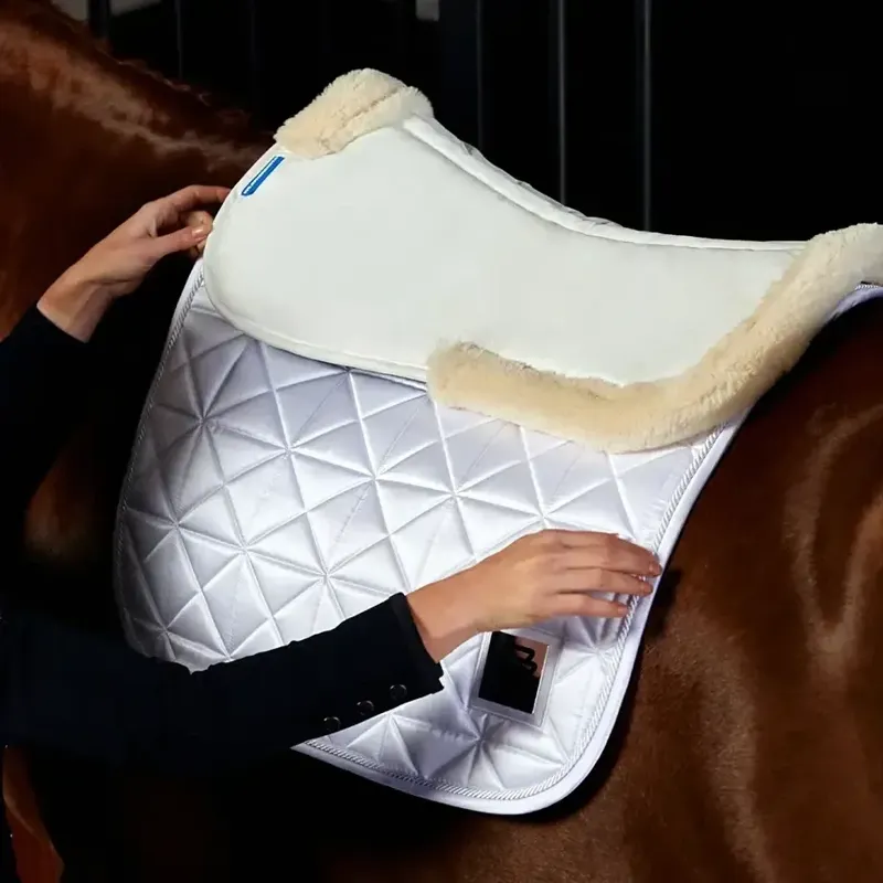 WeatherBeeta Memory Foam Comfort Fleece Edged Half Pad - White-4