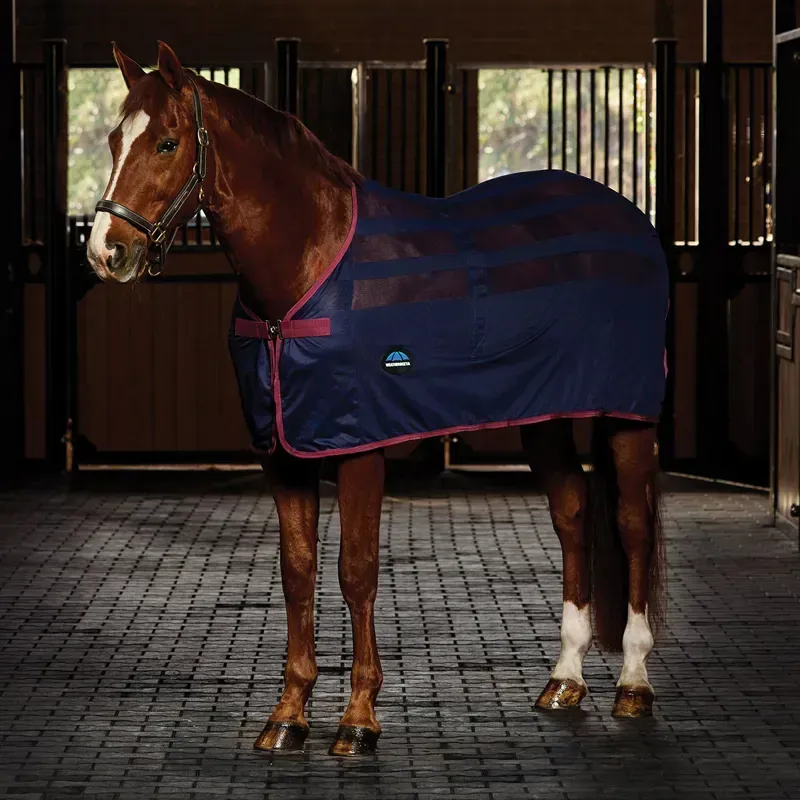 Weatherbeeta Scrim Mesh Cooler - Navy/Burgundy