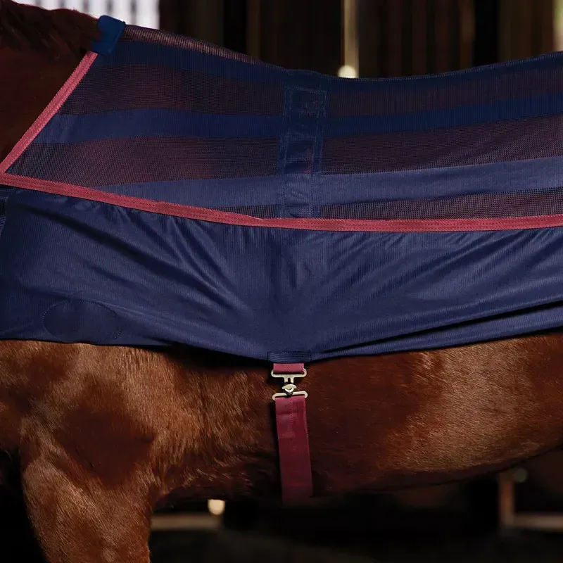 Weatherbeeta Scrim Mesh Cooler - Navy/Burgundy-1
