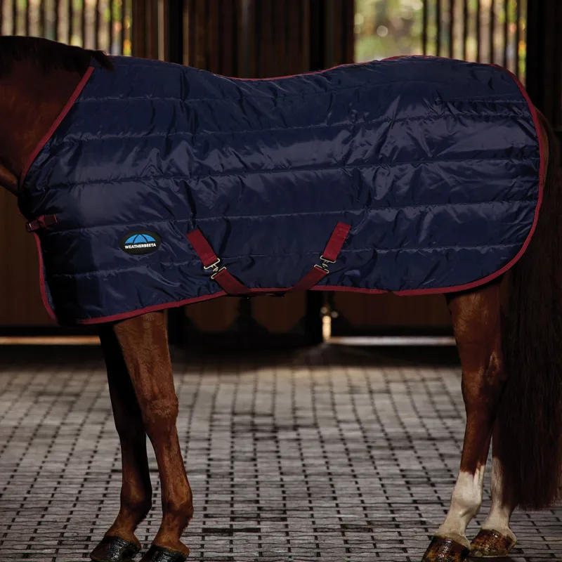 Weatherbeeta 100g Standard Neck Stable Blanket - Navy/Burgundy-3