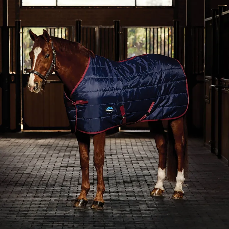 WeatherBeeta 360g Standard Neck Stable Blanket - Navy/Burgundy